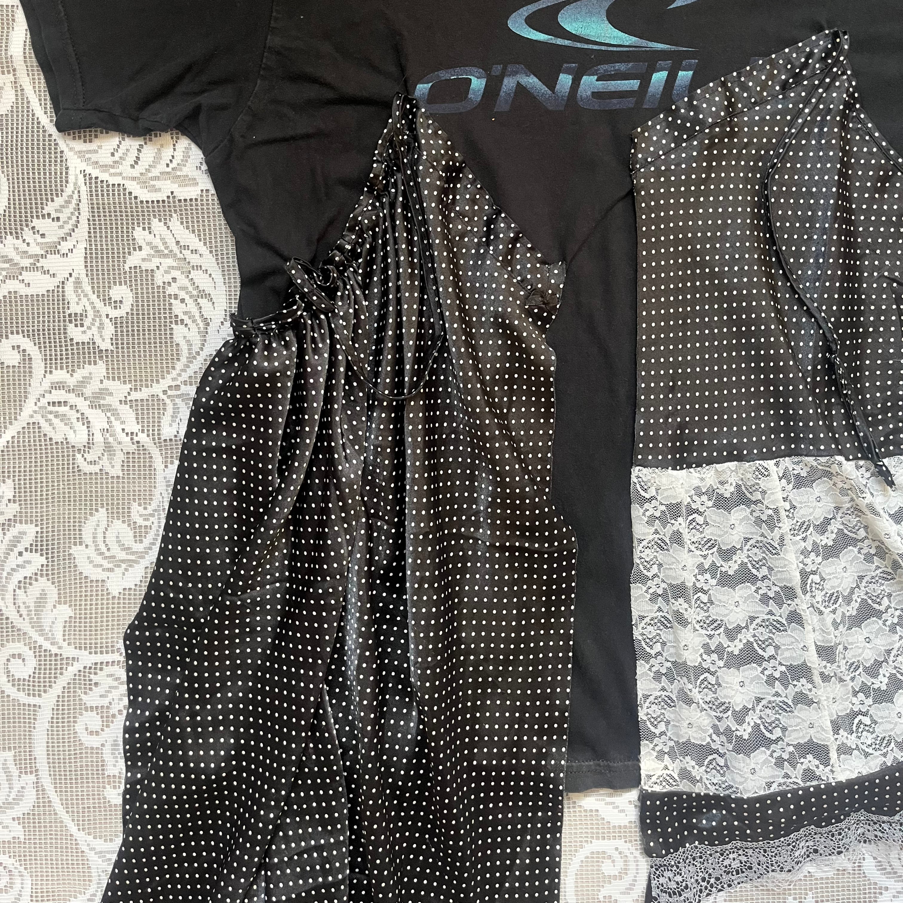 Vintage Polka Dot Lingerie Tee